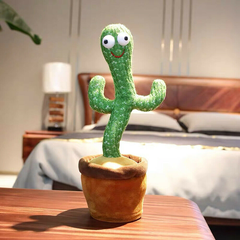 Dancing Cactus Toy Repeat Talking USB Charging