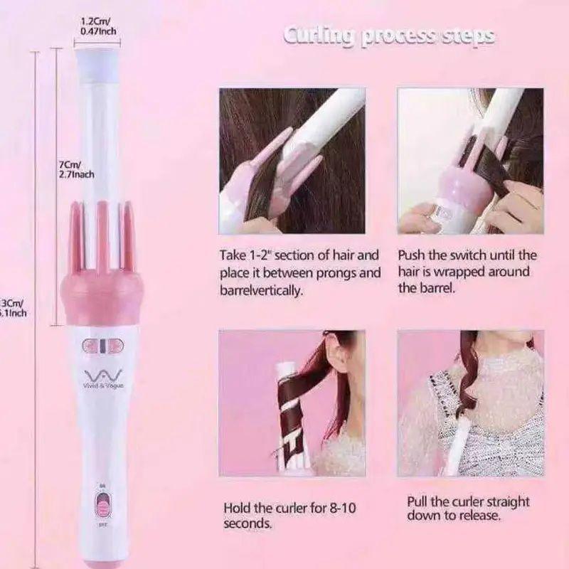 Automatic Hair Curler Spin 360° Rotating Hair Styling Roller Auto Wavy Iron 30s Instant Ceramic Heat Wand